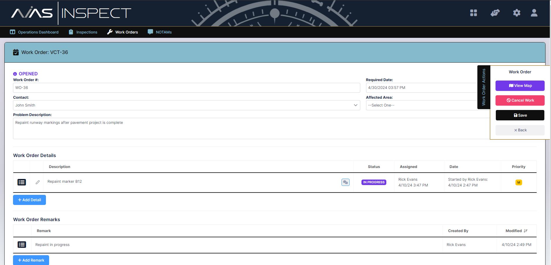 Work Order Tracking and Accountability