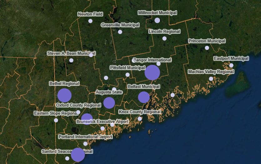 Interactive Airport Map with Project Information