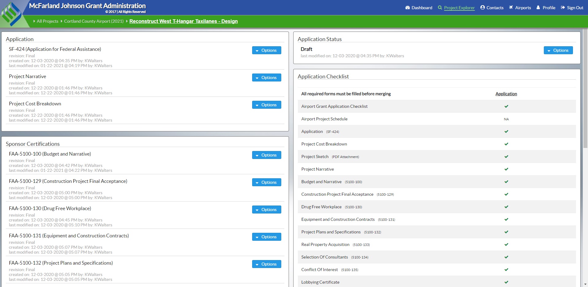 Manage All Grant Forms